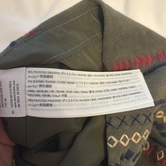 Abercrombie and Fitch Faux Suede Embroidered Skirt - Picture 3 of 3